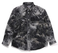 A BATHING APE DESTORYED BLEACH BATHING APE LOGO L/S SHIRT