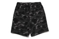 A BATHING APE COLOR CAMO METAL APE HEAD RELAXED FIT SWEAT SHORTS