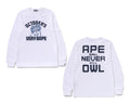 A BATHING APE BAPE x OVO COLLEGE LONG SLEEVE TEE