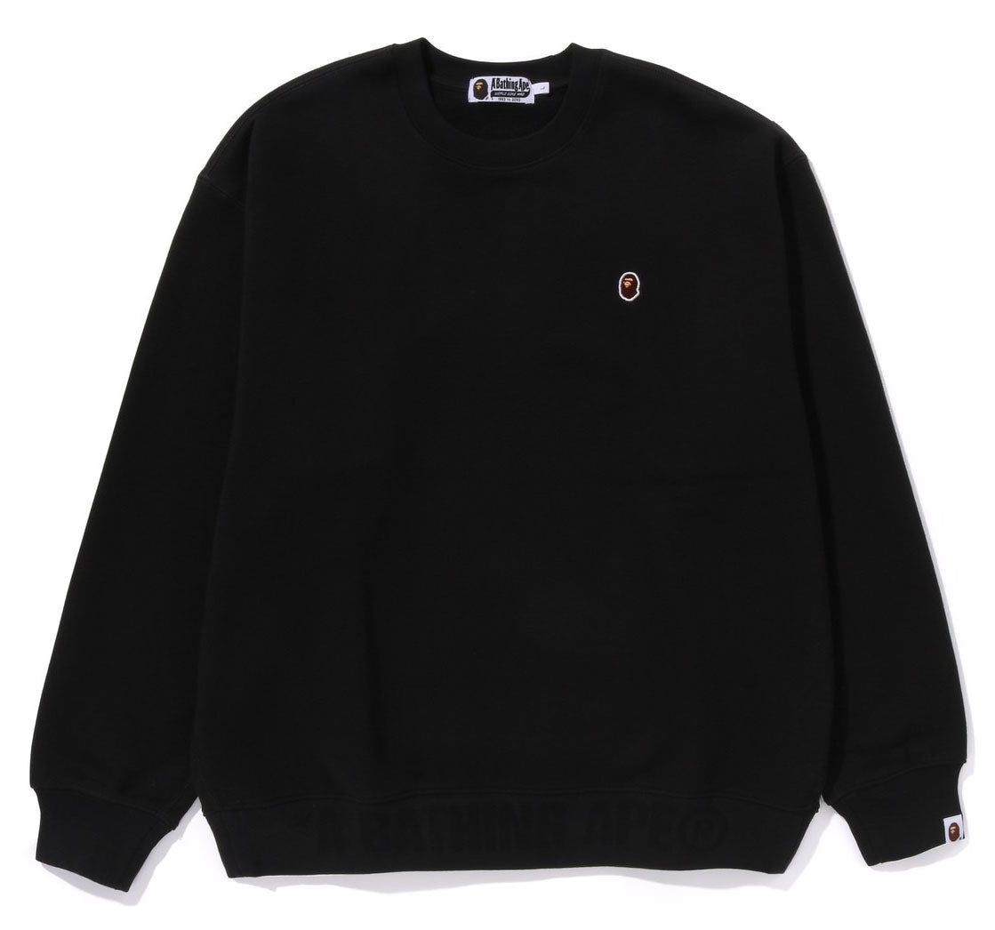 A BATHING APE APE HEAD ONE POINT CREWNECK