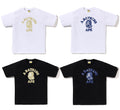 A BATHING APE JAPANESE INDIGO ART CAMO COLLEGE TEE