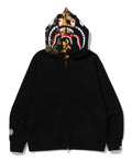 A BATHING APE SHARK FULL ZIP DOUBLE HOODIE