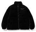 A BATHING APE Ladies' CRYSTAL STONE BAPE LOGO VELOUR DOWN JACKET