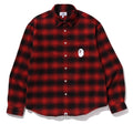 A BATHING APE BLOCK CHECK RELAXED FIT SHIRT