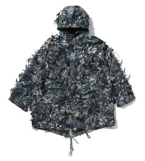 A BATHING APE TREE EDGE CAMO LASER CUT M-51 JACKET