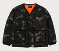 A BATHING APE BAPE KIDS COLOR CAMO STA QUILTING REVERSIBLE LIGHT DOWN JACKET