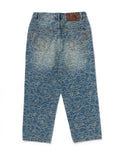 A BATHING APE LINE CAMO JACQUARD ONE POINT RELAXED FIT 13oz DENIM PANTS