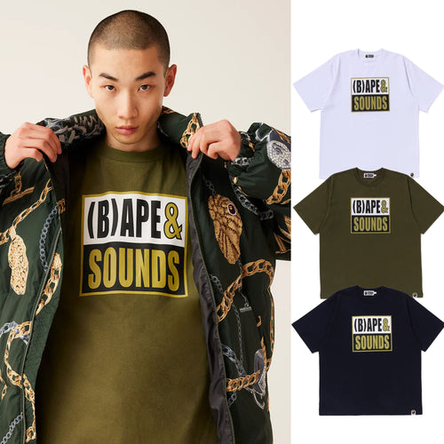 A BATHING APE (B)APE SOUNDS LOGO RELAXED FIT TEE