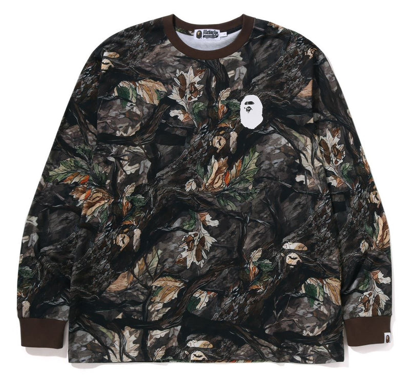 A BATHING APE TREE EDGE CAMO RELAXED FIT L/S TEE
