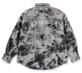 A BATHING APE DESTORYED BLEACH BATHING APE LOGO L/S SHIRT