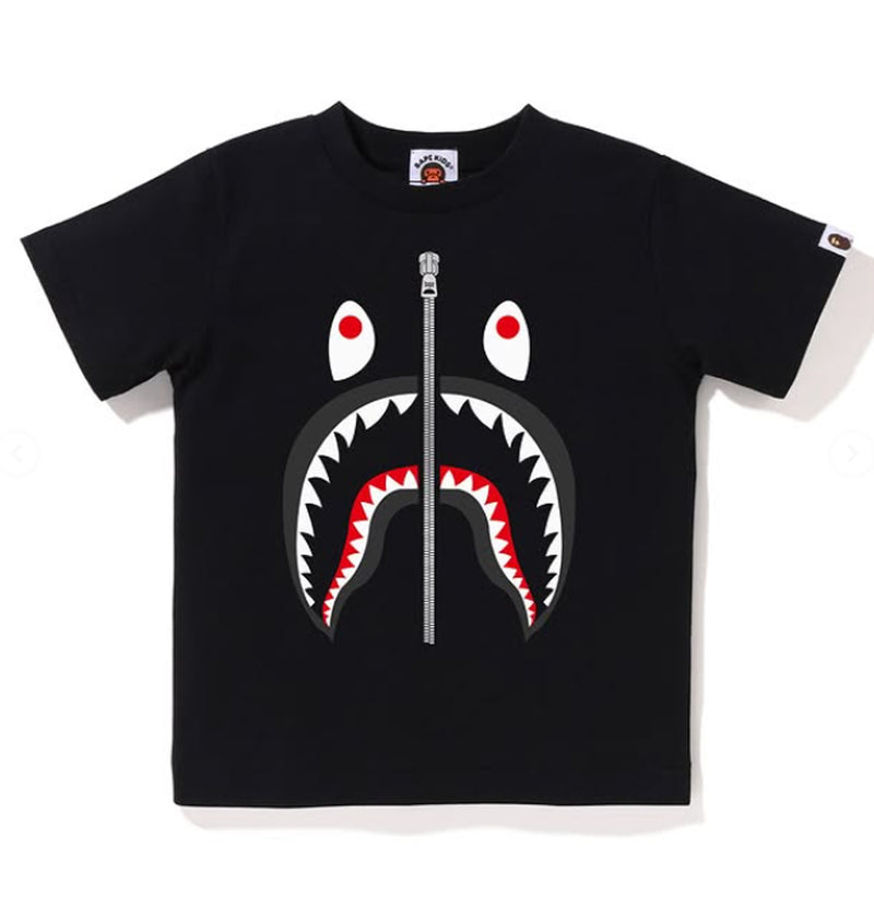 A BATHING APE BAPE KIDS SHARK TEE