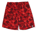 A BATHING APE COLOR CAMO APE HEAD ONE POINT BEACH SHORTS