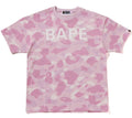 A BATHING APE Ladies' BAPE LOGO COLOR CAMO OVERSIZED TEE - happyjagabee store