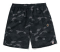 A BATHING APE COLOR CAMO APE HEAD ONE POINT BEACH SHORTS