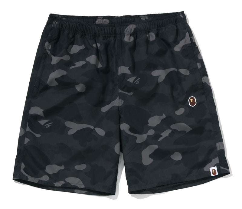 A BATHING APE COLOR CAMO APE HEAD ONE POINT BEACH SHORTS