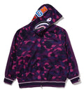 A BATHING APE COLOR CAMO SHARK RELAXED FIT HOODIE TRACK JACKET