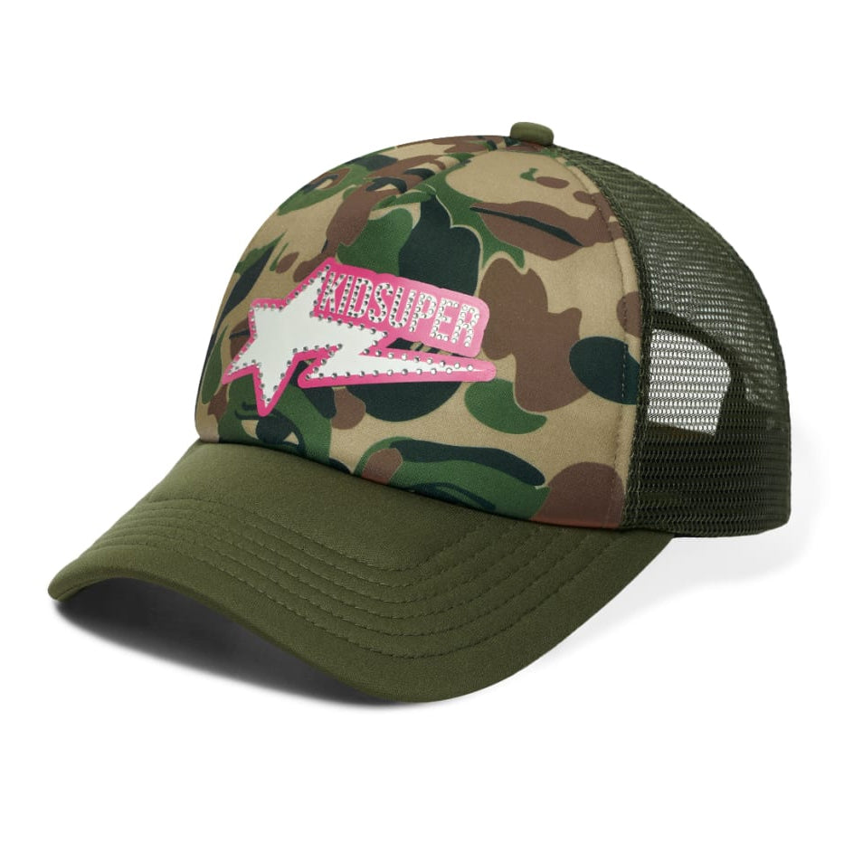 A BATHING APE BAPE x KIDSUPER BAPE STA LOGO RHINESTONE