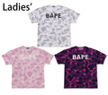 A BATHING APE Ladies' BAPE LOGO COLOR CAMO OVERSIZED TEE - happyjagabee store