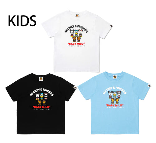 A BATHING APE BAPE KIDS BAPE x DISNEY MICKY & FRIENDS BABY MILO TEE