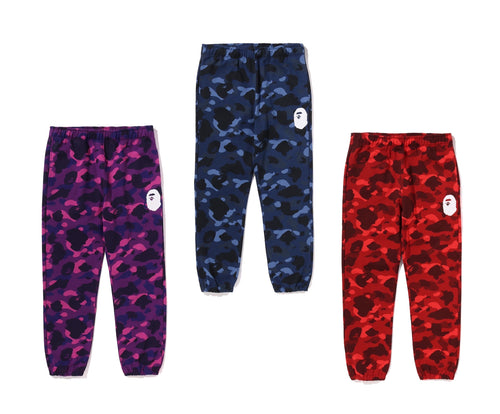 A BATHING APE COLOR CAMO SWEAT PANTS