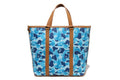 A BATHING APE ABC CAMO PU OSTRICH TOTE BAG