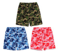 A BATHING APE ABC CAMO PILE ONE POINT SWEAT SHORTS
