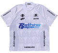A BATHING APE FLAME PATTERN OVERALL PRINT HALF ZIP RELAXED FIT POLO SHIRT