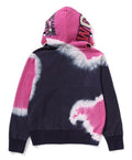 A BATHING APE Ladies' HAND DYE SHARK FULL ZIP HOODIE