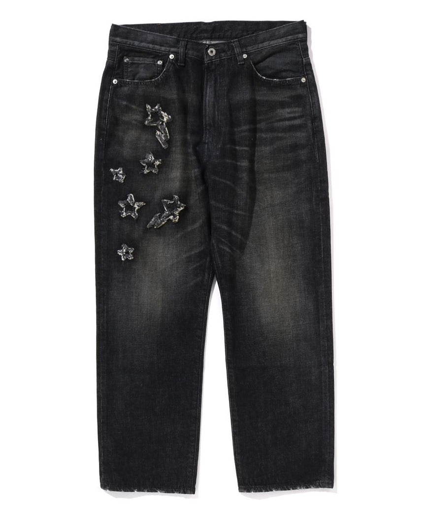 好きに A PANTS DENIM FIT LOOSE WORK PATCH STA APE BATHING パンツ