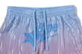 A BATHING APE Ladies' DIP DYE MULTI LOGO SHORTS