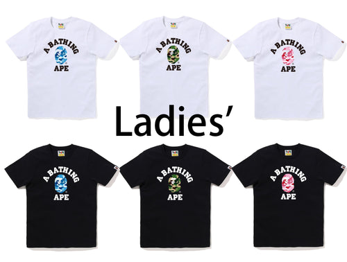 A BATHING APE Ladies' ABC CAMO COLLEGE TEE