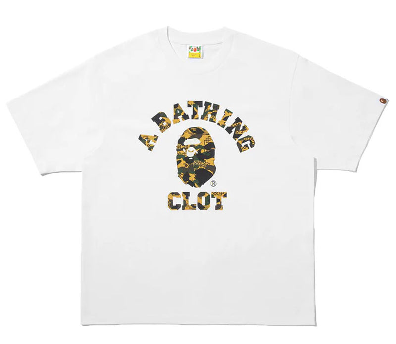 A BATHING APE BAPE x CLOT COLLEGE RELAXED FIT TEE
