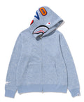 A BATHING APE BAPE x OVO NEON 1ST CAMO JACQUARD SHARK FULL ZIP HOODIE