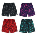A BATHING APE COLOR CAMO APE HEAD ONE POINT BEACH SHORTS