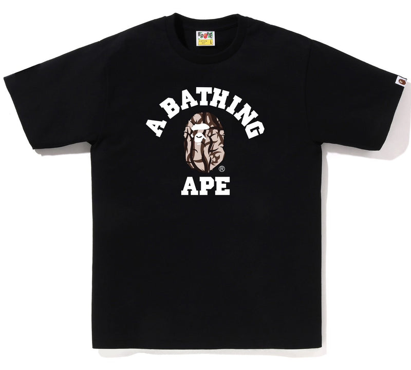 A BATHING APE TRIAL CAMO COLLEGE TEE