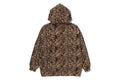 A BATHING APE Ladies' WILD LEOPARD PATTERN CRYSTAL BAPE PULLOVER HOODIE