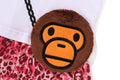 A BATHING APE BAPE KIDS WILD LEOPARD PATTERN MILO POCHETTE DRESS