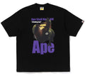 A BATHING APE APE HEAD PHOTO PRINT RELAXED FIT TEE