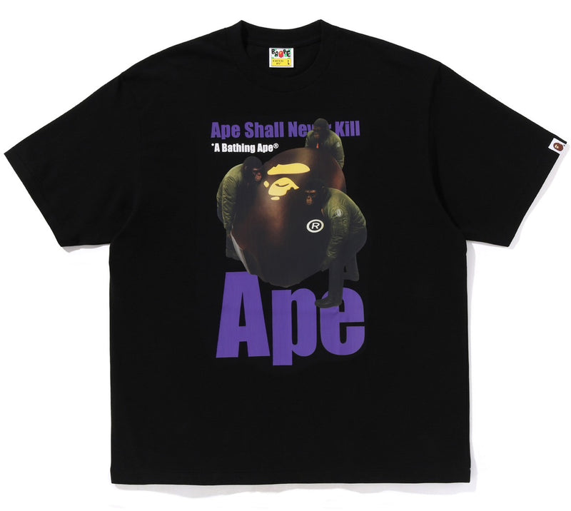 A BATHING APE APE HEAD PHOTO PRINT RELAXED FIT TEE
