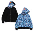 A BATHING APE ABC CAMO REVERSIBLE SHARK FULL ZIP HOODIE