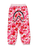 A BATHING APE BAPE KIDS ABC CAMO SHARK SWEAT PANTS