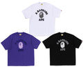 A BATHING APE PIXAL COLLEGE RELAXED FIT TEE