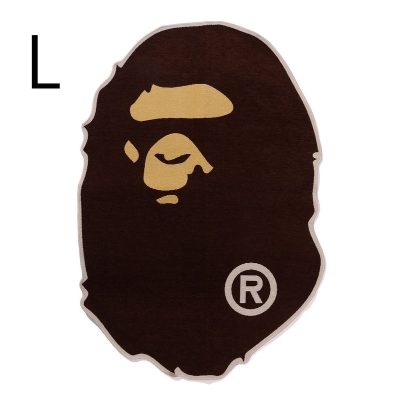 A BATHING APE APE HEAD RUG MAT ( L )