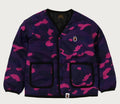A BATHING APE BAPE KIDS COLOR CAMO STA QUILTING REVERSIBLE LIGHT DOWN JACKET