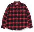A BATHING APE A BATHING APE LOGO OMBRE CHECK FLANNEL L/S SHIRT