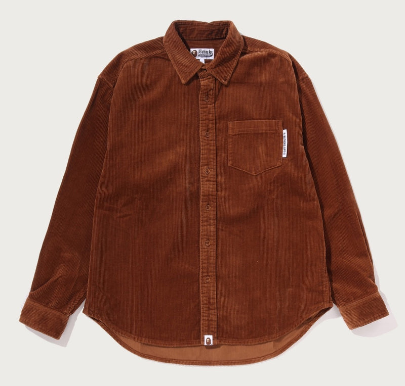 A BATHING APE CORDUROY L/S SHIRT