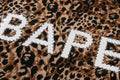 A BATHING APE Ladies' WILD LEOPARD PATTERN CRYSTAL BAPE PULLOVER HOODIE