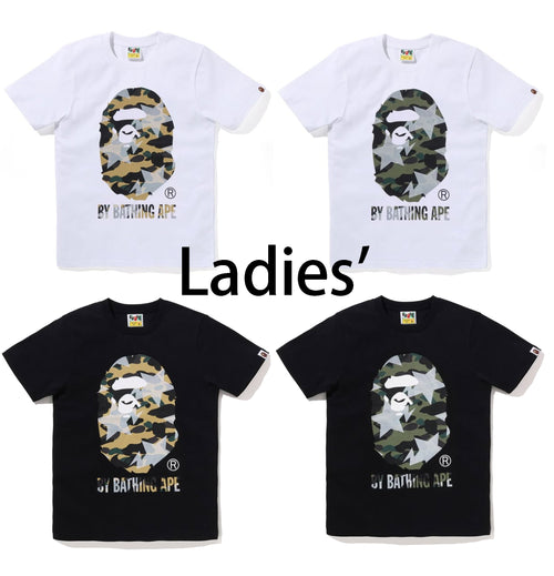 A BATHING APE Ladies' STA OVER PRINT 1ST CAMO BY BATHING APE TEE