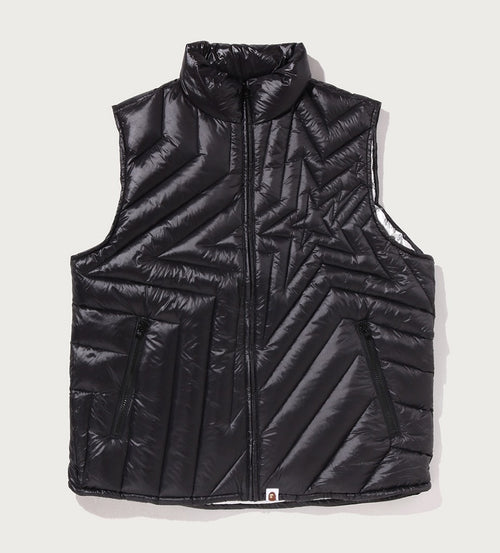 A BATHING APE MEGA BAPE STA QUILTED LIGHT DOWN VEST