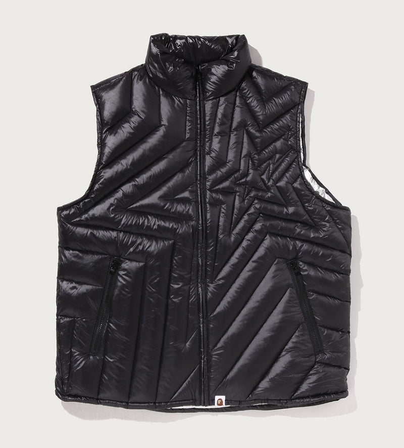 A BATHING APE MEGA BAPE STA QUILTED LIGHT DOWN VEST